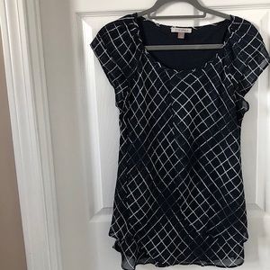 Beautiful blue & white top